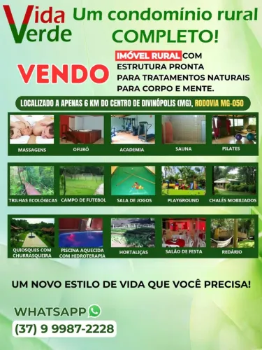 Vende-se um espaço rural com estrutura completa para lazer e bem estar