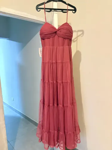 Vestido de Festa Longo Terracota Antonela