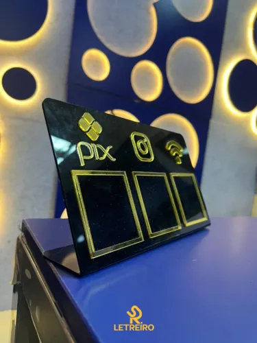 ? Plaquinha PIX Moderna em Acrílico - Profissional e Elegante