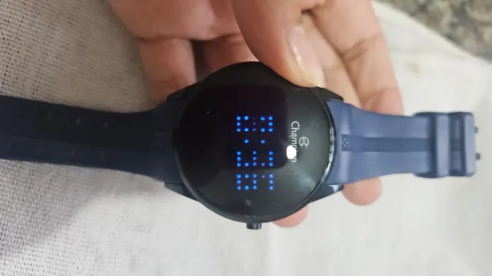 Relógio Champion Digital LED Azul CH40277A Silicone - Quase Novo