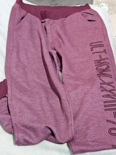 Calça Comprida Reta Bolsos Cadarço e Elástico Cós Algodão
