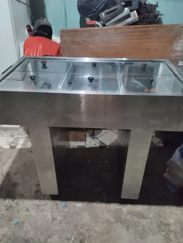 Carrinho buffet para salada,6 cubas