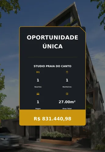Estilo de vida premium: Studio Garden na Praia do Canto à sua espera!