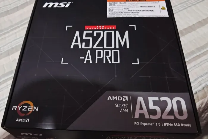 Placa mae am4 A520M nova