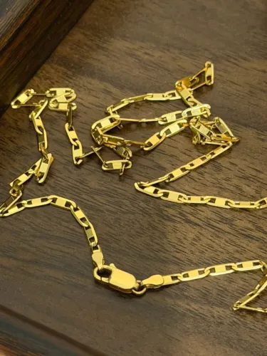CORRENTE PIASTRINE OURO 18K