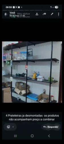 Prateleiras para mercadorias base de ferro os produtos não acompanham retirada no local