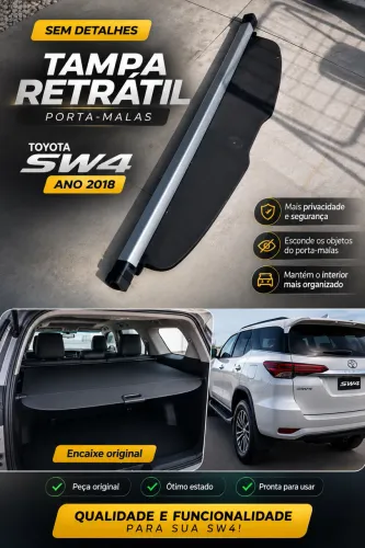 Tampa retrátil porta malas Hilux SW4
