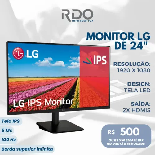 Monitor LG 24? IPS Full HD 100Hz 5ms 2 HDMI Borda Infinita - Monitor potente & barato!