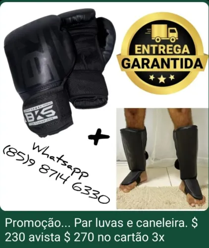Luvas profissional boxe UFC MMA e caneleira. Entrega grátis 
