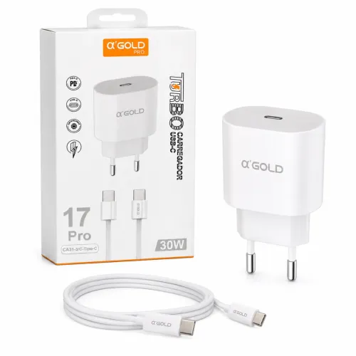 Kit Carregador Turbo 30W USB-C