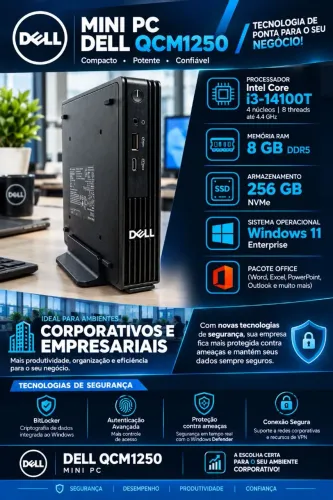 Mini Cpu Dell Pro Micro QCM1250 DDR5. Novo