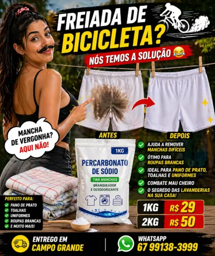 Percarbonato de Sódio 1kg-Pronta Entrega em C.G.