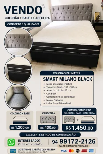 Cama box e cabeceira