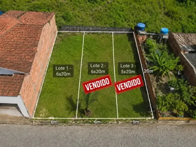 Terrenos 6x20m em boca da mata
