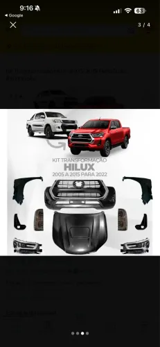 Kit Transformação Hilux 2005-2015 Para 2025 Atualização