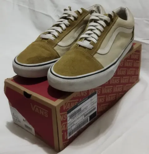 TENIS VANS OLD SKOOL SUEDE POP CANVAS CREAM - ORIGINAL