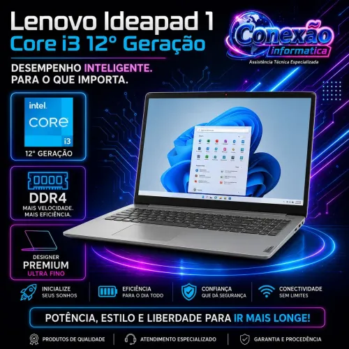 Notebook Lenovo Ideapad Core i3 12° Geração (A pronta entrega)