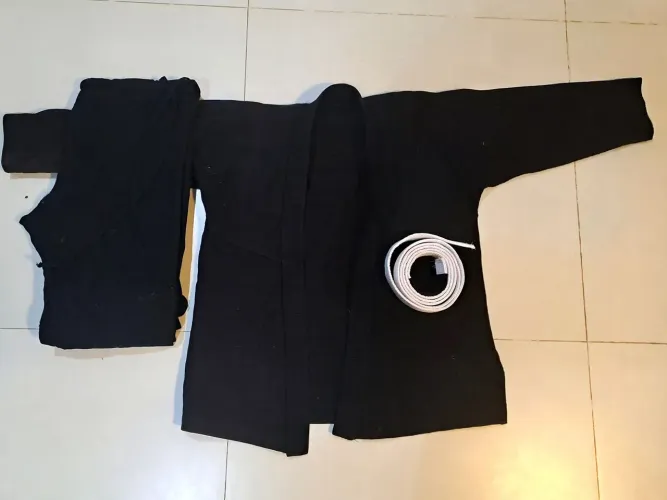 Kimono Jiu-Jitsu A2 Preto Completo + Faixa | Ótimo Estado