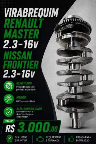 Virabrequim Renault Master 2.3-8v / Nissan Frontier 2.3-16v