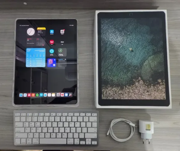 iPad Pro 12.9 2 Geração 120hz 256gb +teclado+cabo+carregador+caixa+capa completo impecável