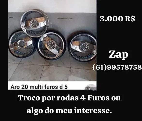 Troco rodas multi furos de 5