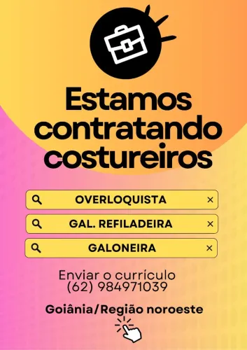 Vaga para costureiras