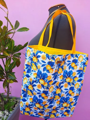 Bolsa Ecológica/ Ecobag Artesanal Grande/ Limões Siciliano