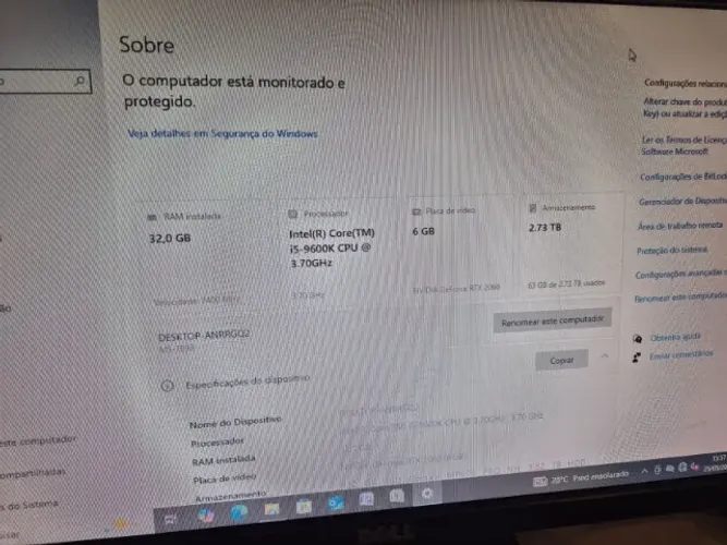 Computador Gamer HD 3T com Placa de Vídeo G-Force Monitor Accer 21