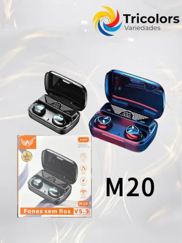 Fone de ouvido Bluetooth M20 versão 5.3 A-607
