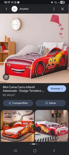 Cama de carro infantil semi nova