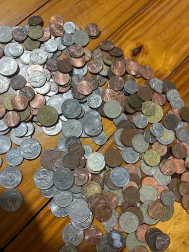 Coleção de moedas antigas