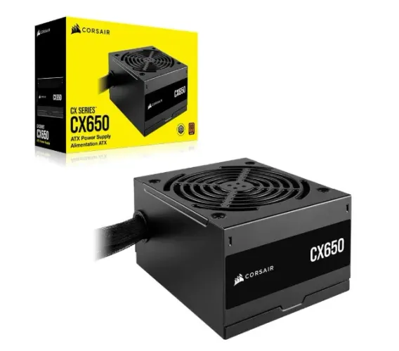 Fonte Corsair CX Series CX650, 650W, 80 Plus Bronze, Com Cabo, Preto - CP-9020278-BR