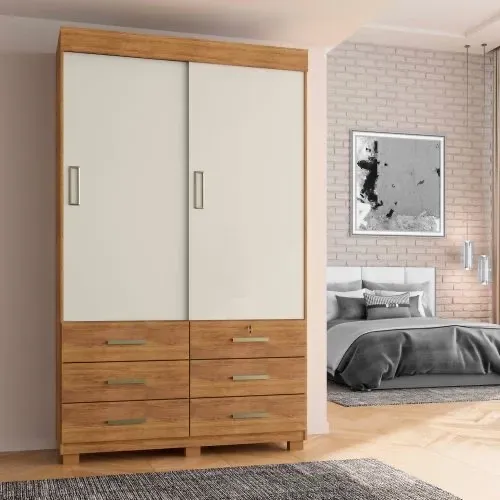 Guarda Roupa Luna 1,21m S/Espelho e em MDF/MDP l54 S