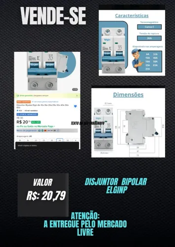 Disjuntos Bipolar Elgin