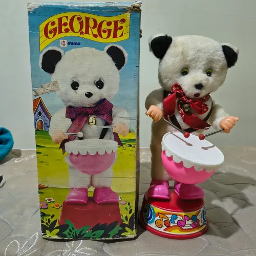 Urso George Mimo (Anos 70/80) - Funcionando + Caixa Original - Raro!