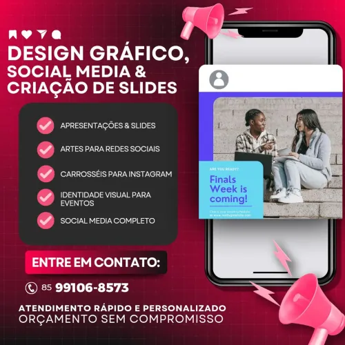 Design Gráfico, Criação de Slides/Apresentação e Social Media (Instagram)