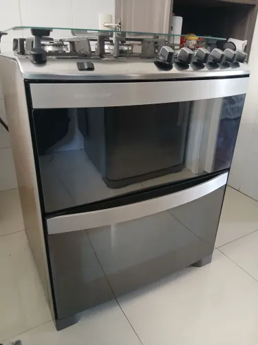 Fogão brastemp inox 5 bocas .