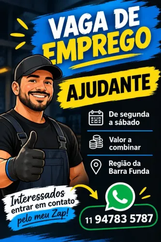 Vaga de emprego de ajudante em lava rápido 