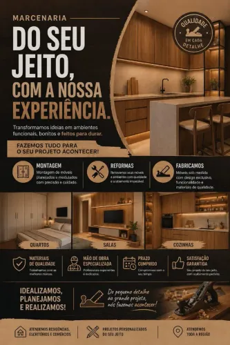 Fazemos montagens e desmontagens de moveis e fabricamos e reformamos