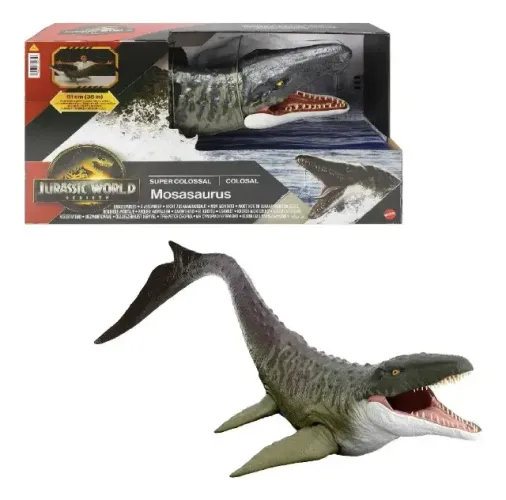 Jurassic World Dinossauro Mosasaurus Super Colossal 91cm - Mattel