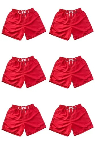 Kit bermudas vermelhas