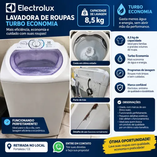 Máquina de lavar roupa 8,5kg