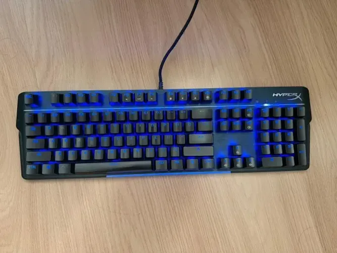 Teclado Gamer, Hyperx Mars, Rgb, Mecânico Us, Switch Outemu Blue