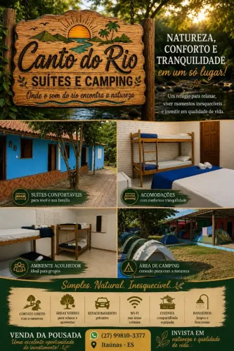Vendo minha parte na Pousada Canto do Rio Suítes & Camping em Itaúnas ES