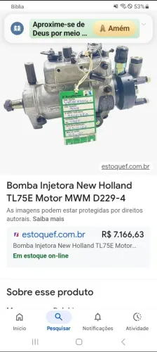 Bomba injetora trator