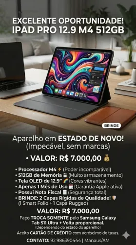 Vendo IPAD PRO 12,9 M4 512GB