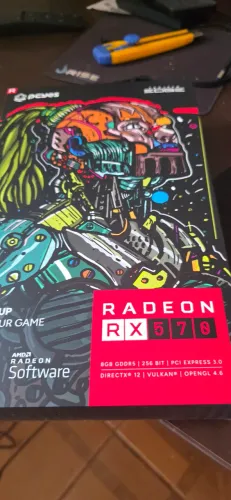 Placa de vídeo RX570 8gb 256bits nova lacrada 
