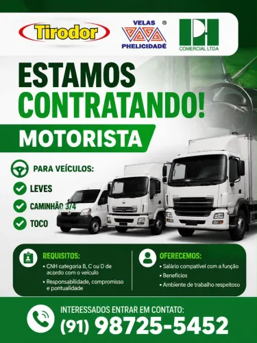 Precisa-se de motorista