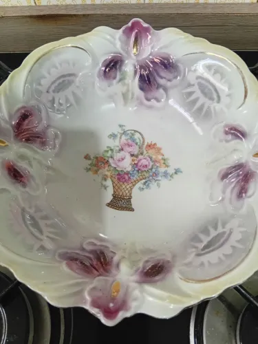 Conjunto de sobremesa louça Alemao de 100 anos em perfeito estado