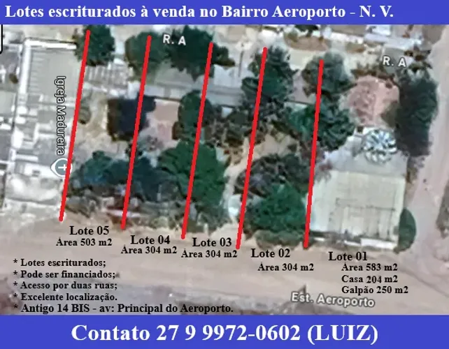 VENDO CASA E TERRENO BAIRRO AEROPORTO - NOVA VENECIA - ESCRITURADO